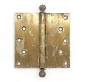 Door Hinges - Vintage 5 x 5 Corbin Cast Brass Ball Tip Butt Door Hinge