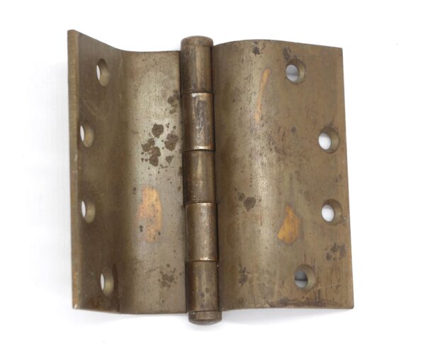 Door Hinges - Vintage 5.125 x 4.5 Wavy Offset Steel Stanley Door Hinge