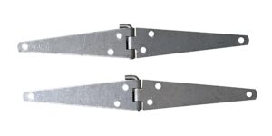 Door Hinges - Vintage Matte Finish Steel Strap Hinges 12 x 1.5