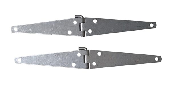 Door Hinges - Vintage Matte Finish Steel Strap Hinges 12 x 1.5