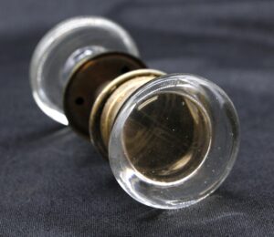 Door Knob Sets - Antique Apostolic Cross Glass Door Knob Set