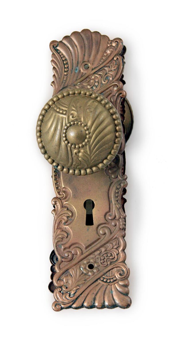 Door Knob Sets - Antique Interior Roanoke Brass Door Knob Set