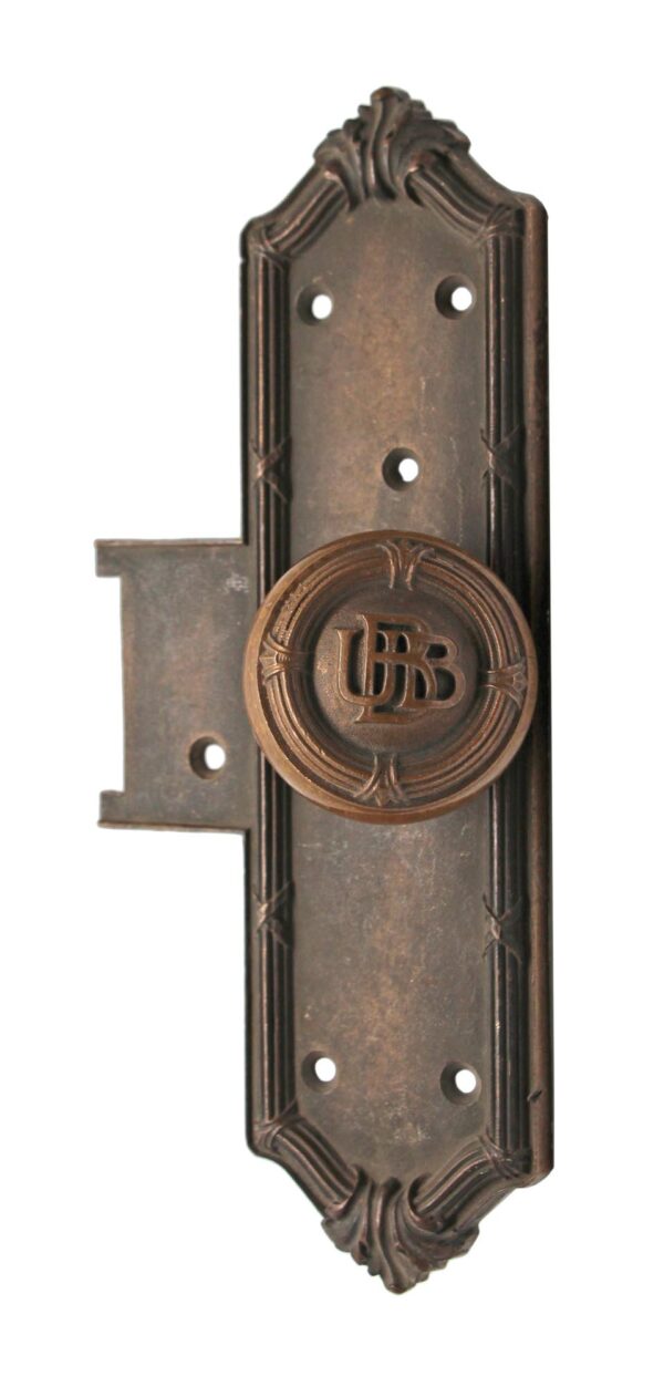 Door Knob Sets - Antique Pittsburgh Union Bank Building Bronze Door Knob Set