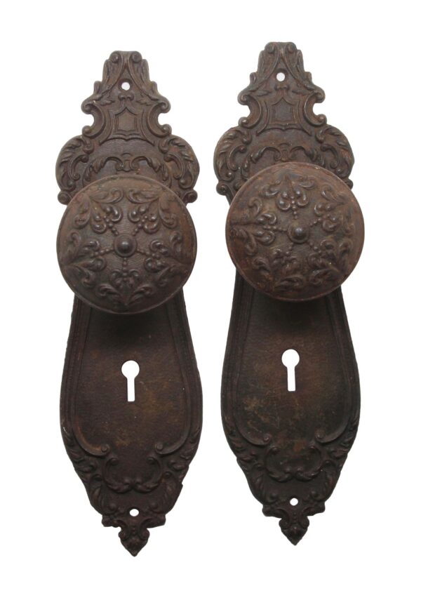 Door Knob Sets - Antique Reading Malden Cast Iron Door Knob Set