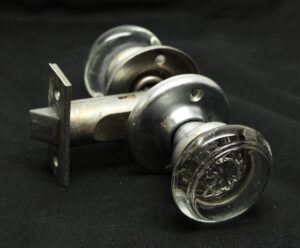 Door Knob Sets - Art Deco Style Door Knobs with Rosettes & Lock