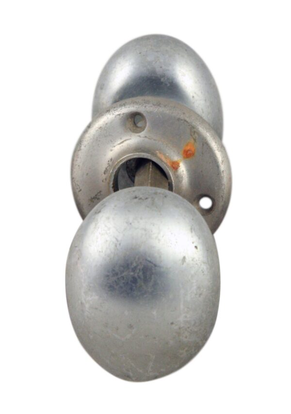 Door Knob Sets - Brushed Nickel Oval Door Knob Set