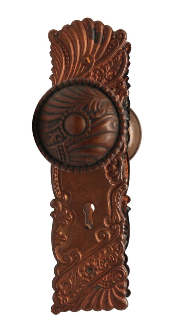 Door Knob Sets - Corbin Roanoke Matted & Polished Brass Interior Door Knob Set