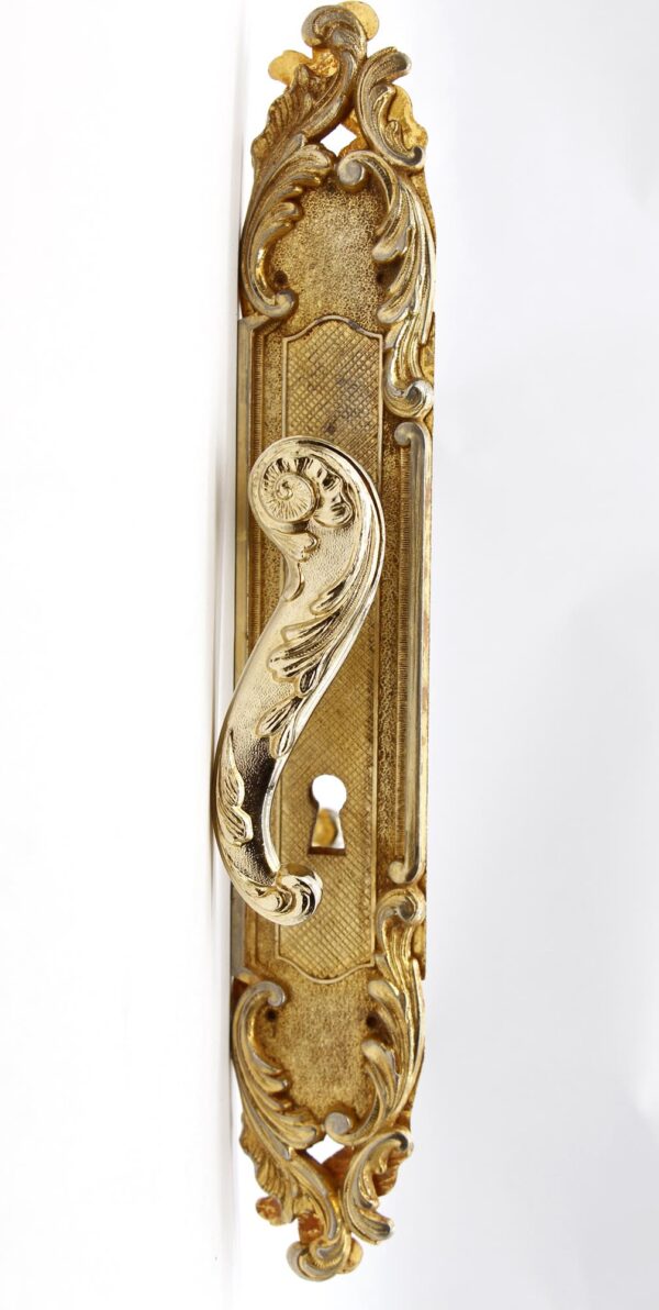 Door Knob Sets - European French Gilded Brass Lever Door Knob Set