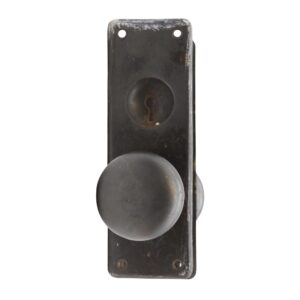 Door Knob Sets - Mallory Wheeler Black Cast Iron Classic Entry Door Knob Set