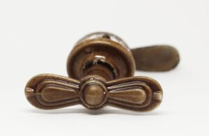 Door Knob Sets - Porcelain Over Iron French Door Lever & Handle Set