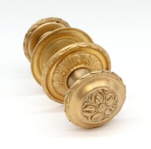 Door Knob Sets - Solice Paolo Gold Finish Floral Entry Door Knob Set