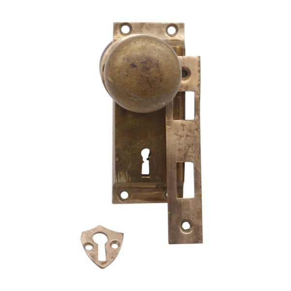 Door Knob Sets - Vintage Brass Surface Mount Screen Door Knob Set