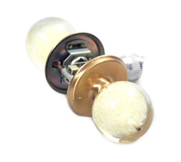 Door Knob Sets - Vintage Glass Controlled Bubble Door Knob Set