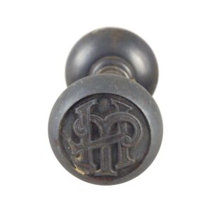 Door Knobs - Antique 1900s Bronze Jefferson Hotel Emblematic Door Knobs