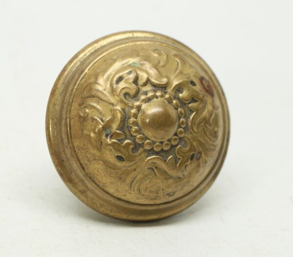 Door Knobs - Antique 1900s Gothic Brass Norwich Door Knob