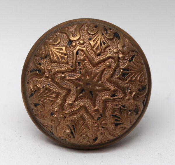Door Knobs - Antique Bronze 6 Fold Branford Vernacular Star Door Knob