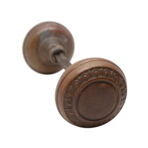 Door Knobs - Antique Concentric Egg & Dart Brass Entry Door Knobs