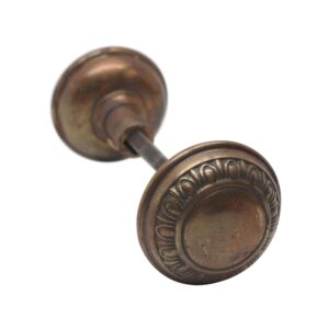 Door Knobs - Antique Concentric Egg & Dart Brass Interior Door Knobs