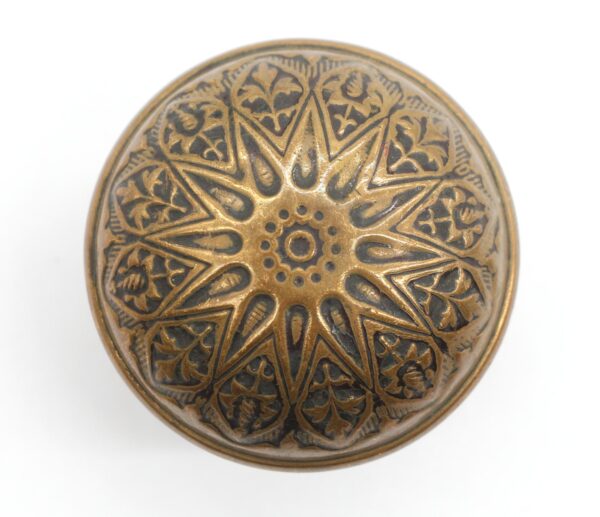 Door Knobs - Antique Lockwood Radial Brass Passage Door Knob