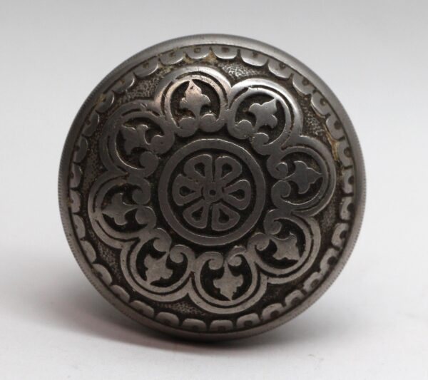 Door Knobs - Antique Niles Chicago Eight Fold Nickel Over Bronze Door Knob