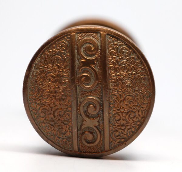 Door Knobs - Antique Two Fold Nimick & Brittan Bronze Bouquet Door Knobs
