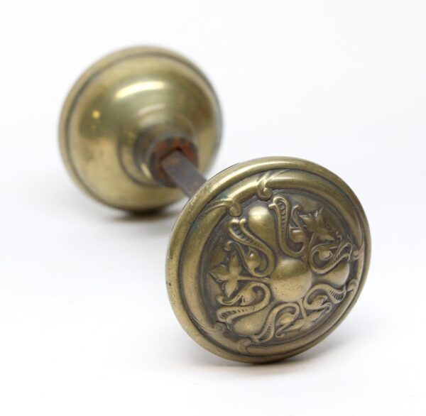 Door Knobs - Art Nouveau Reading Brass Crofton Door Knobs