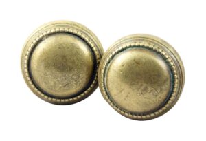 Door Knobs - Beaded Concentric Brass Door Knobs