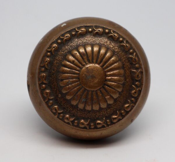 Door Knobs - Floral Bronze Concentric Entry Door Knob