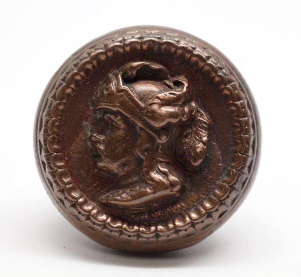 Door Knobs - Knight with Plumed Helmet Figural Doorknob by Russell & Erwin