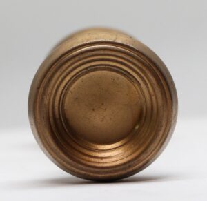 Door Knobs - Pair of Concave Concentric Steel Door Knobs