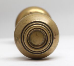 Door Knobs - Pair of Concentric Design Brass Door Knobs
