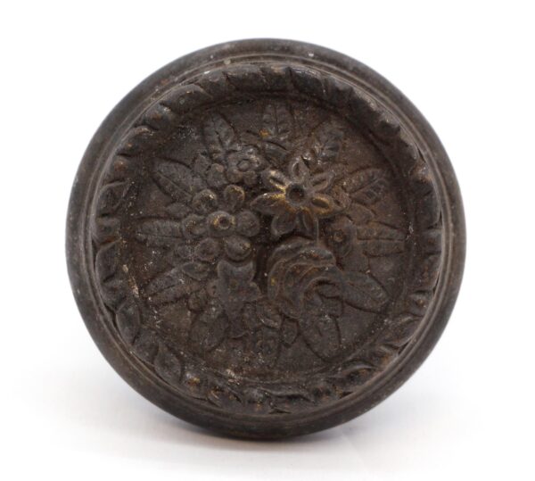Door Knobs - Vintage Brass Floral Door Knob