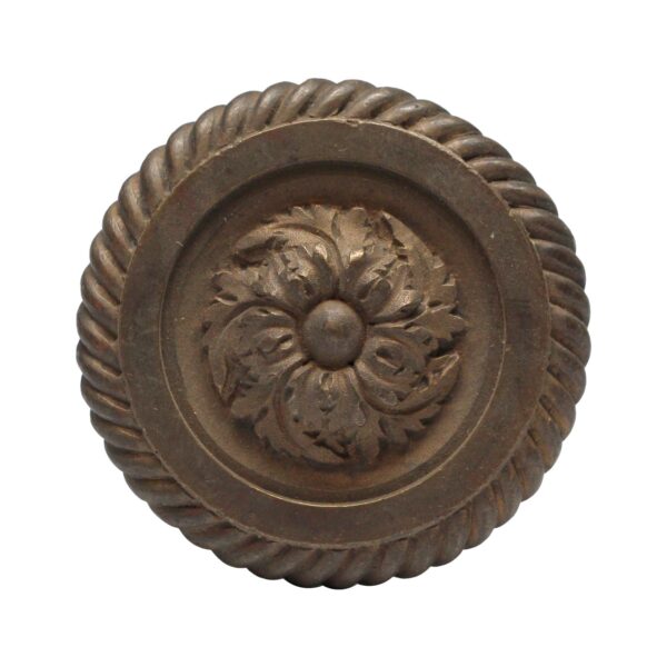 Door Knobs - Vintage Cast Bronze Floral Passage Door Knob