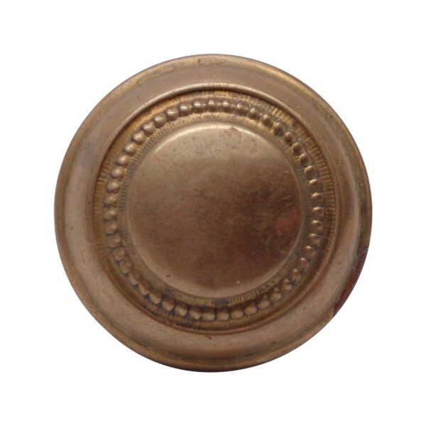 Door Knobs - Vintage Concentric Beaded Brass Passage Door Knob