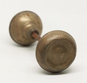 Door Knobs - Vintage Round Cast Brass Passage Door Knobs