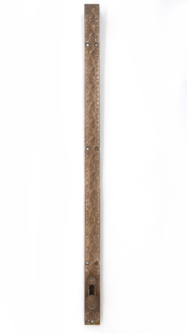 Door Locks - Antique 24 in. Recessed Aesthetic Bronze Floor Door Bolt