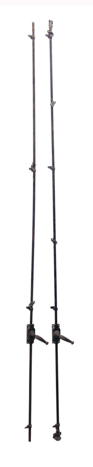 Door Locks - Pair of Antique Brass Cremone Bolts