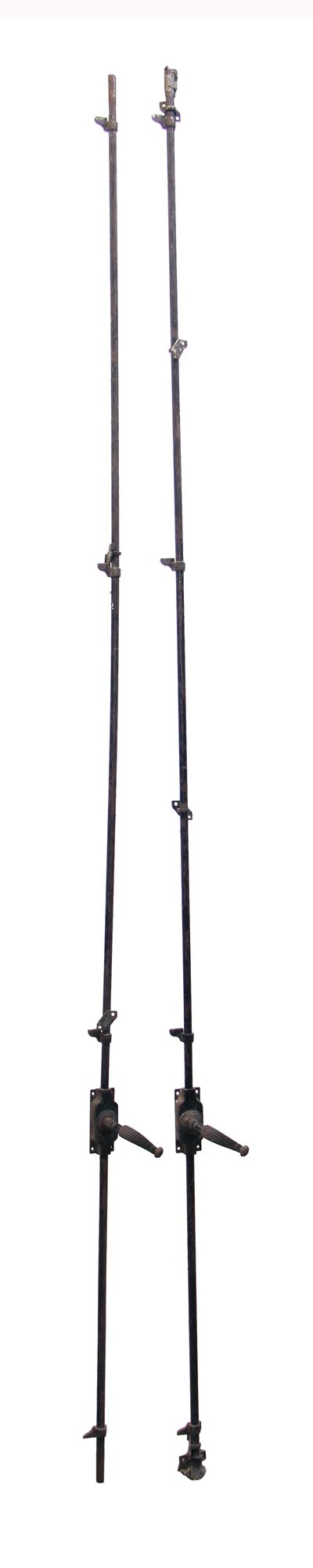 Door Locks - Pair of Antique Brass Cremone Bolts