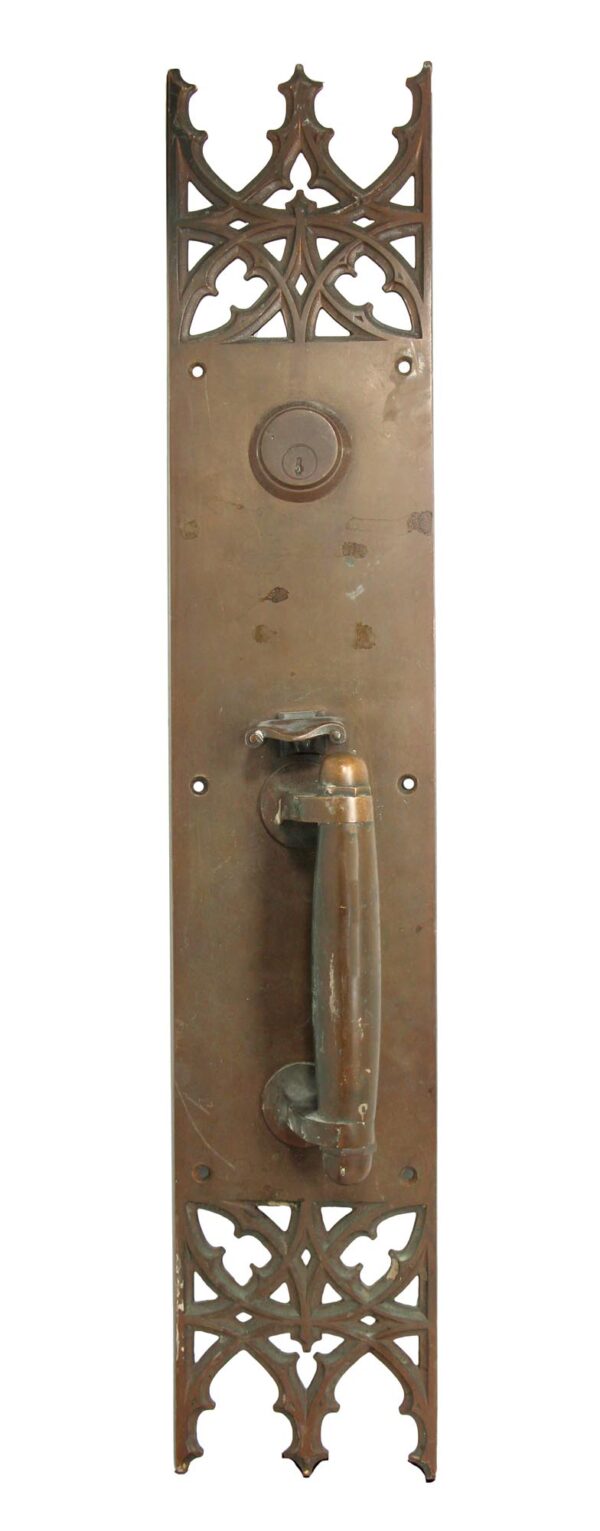 Door Pulls - Antique 23.375 in. Gothic Bronze Yale & Towne Entry Door Pull