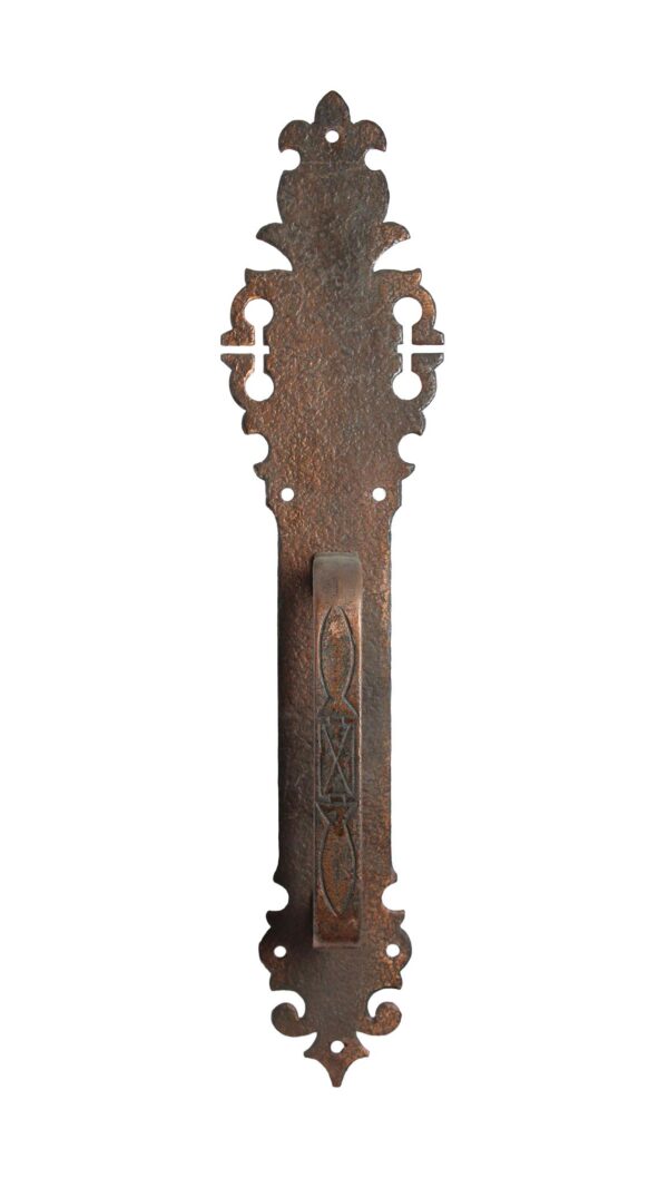 Door Pulls - Antique Arts & Crafts 17 in. Cast Iron Door Pull