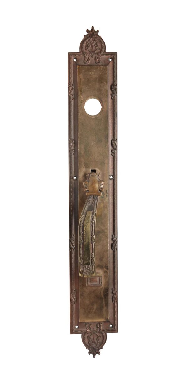 Door Pulls - Antique Victorian Right Hand 24.25 in. Brass Entry Pull