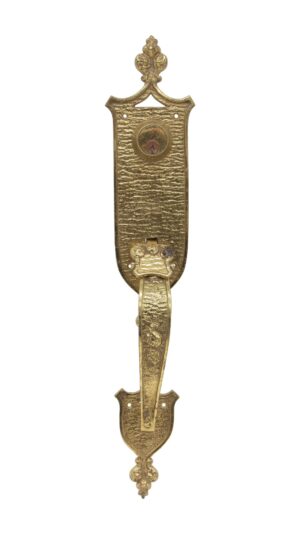 Door Pulls - Arts & Crafts 19.5 in. Polished Bronze Entry Door Pull Handle