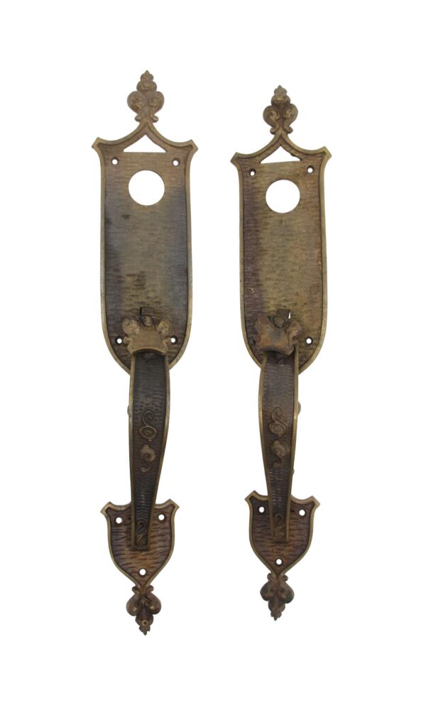 Door Pulls - Pair of 19.5 in. Bronze Arts & Crafts Entry Door Pulls
