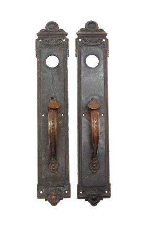 Door Pulls - Pair of 21 in. Victorian Bronze Double Entry Door Pulls