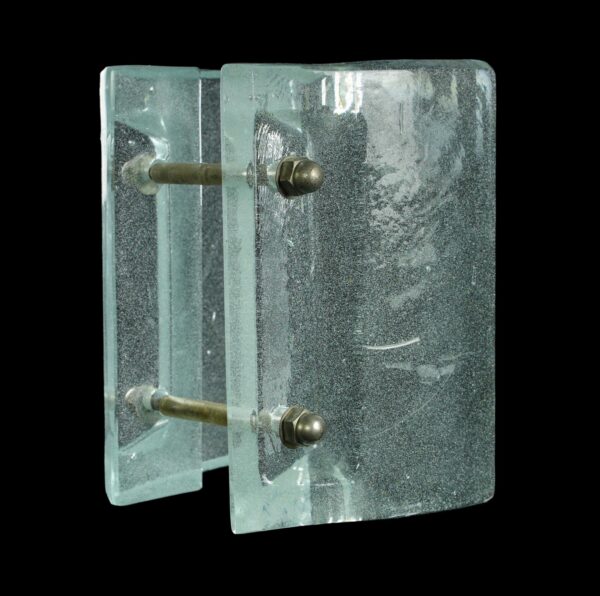 Door Pulls - Pair of Vintage European Transparent Solid Blue Glass Door Pulls