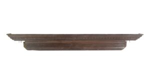 Carved mahogany door header with egg and dart detail in a dark wood tone, shown horizontally from the front.