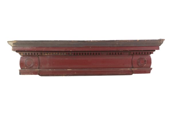 Door Surrounds - Reclaimed 47 in. Pine Maroon Painted Door Header