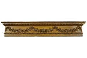 Door Surrounds - Reclaimed 50 in. Swag Fruit Relief Oak Crown Molding