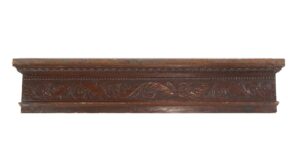 Door Transoms - Antique Mahogany Carved Foliage 47.5 in. Door Header