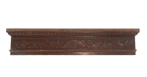 Door Transoms - Antique Mahogany Carved Foliage 47.5 in. Door Header